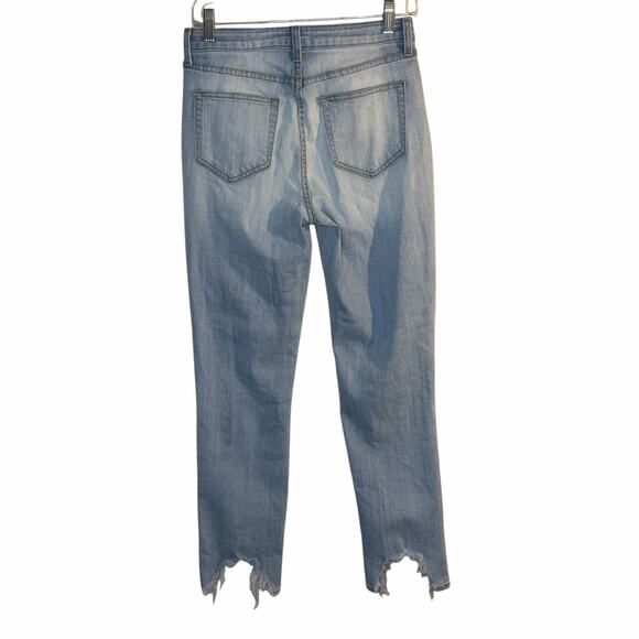 L’AGENCE Margot High Rise Skinny Jeans Women’s Sz 27 Light Wash Raw Hem - Picture 3 of 8